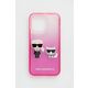 Etui za mobitel Karl Lagerfeld Iphone 13 Pro / 13 6,1'' boja: ružičasta - roza. Etui za iPhone iz kolekcije Karl Lagerfeld. Model izrađen materijala s tiskom.