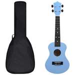 vidaXL Set dječjeg ukulelea Soprano s torbom svjetloplavi 23 "