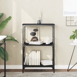 vidaXL Regal za knjige s 3 razine crni 59x35x90,5 cm konstruirano drvo