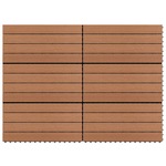 Pločice od WPC-a 60 x 30 cm 6 kom 1 m² smeđe