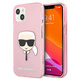 Karl Lagerfeld KLHCP13SKHTUGLP Apple iPhone 13 mini pink hardcase Glitter Karl`s Head