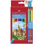 Faber-Castell: Drvene bojice 12kom + Bicolor bojice 3kom