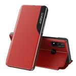 Side Clear View Standing Cover za Huawei P30 Lite Crveni