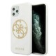 Guess GUHCN65TPUWHGLG iPhone 11 Pro Max white hard case Glitter 4G Circle Logo
