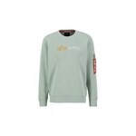 ALPHA INDUSTRIES Sweater majica zelena / crvena / prljavo bijela