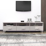TV ormarić bijeli 158 x 40 x 40 cm od masivne borovine