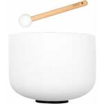 Sela 10" Crystal Singing Bowl Frosted 432 Hz G incl. 1 Wood Mallet