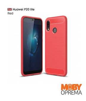 Huawei P20 lite crvena premium carbon maska