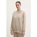 Dukserica Under Armour za žene, boja: bež, s aplikacijom