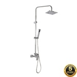 Tuš set MINOTTI QUADRA crna s komplet usponskim tušem, ruža 250x250