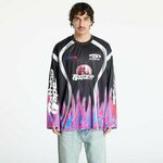 Dres A BATHING APE Flame Pattern Multilogo Relaxed Fit Football Jersey UNISEX Black XL