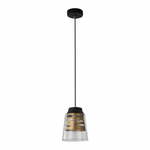 Crna visilica sa staklenim sjenilom Fresno - Candellux Lighting