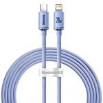Baseus Crystal kabel USB-C na Lightning, 20W, PD, 2m (ljubičasti)