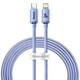 Baseus Crystal kabel USB-C na Lightning, 20W, PD, 2m (ljubičasti)