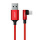Lightning na USB-A kutni kabel UGREEN US299, 2,4 A, 1 m (crveni)