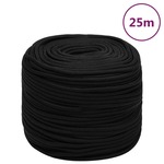 vidaXL Radno uže crno 8 mm 25 m poliestersko