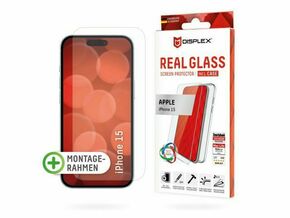 Zaštitno staklo + maskica DISPLEX Real Glass 2D + Case za iPhone 15