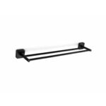 Držač ručnika dvostruki 60cm QUATTRO matt black