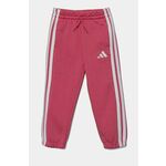 Dječji donji dio trenirke adidas boja: ružičasta, s aplikacijom, JE1402