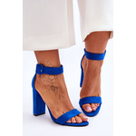 FB2 Suede High Heels Sandals Dark blue Jacqueline Other