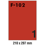 ETIKETE A4 ILK 210X297mm F-102 100E FORNAX CRVENE