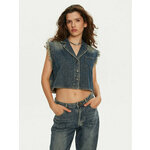 One Teaspoon Prsluk 26512 Plava Relaxed Fit