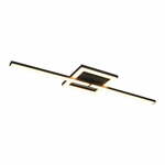 Crna LED stropna svjetiljka 16x54 cm Viale – Trio