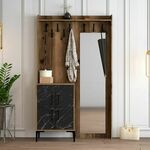 Ormar za predsoblje, Berlin BC - Walnut, Black Marble