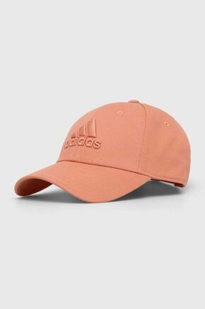 Pamučna kapa sa šiltom adidas Performance boja: narančasta