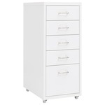 vidaXL Mobilni ormarić za spise bijeli 28 x 41 x 69 cm metalni