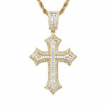 Privjesak ICED STUFF 2pac Cross Zlatna