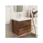 Ormarić za Lavabo - Umivaonik boja dimljenog hrasta 60x38 5x45 cm drveni