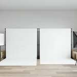 vidaXL Stalci za pozadinu 2 kom crni 305 x 243 cm čelični