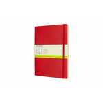 Moleskine bilježnica, XL, bez linija, meki uvez, crvena