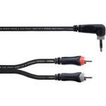 CORDIAL EY 3 WRCC 3 m, 2 X RCA /1X jack 3,5 mm 90° setreo kabel