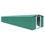 vidaXL Vrtno spremište zeleno 257 x 779 x 181 cm od pocinčanog čelika