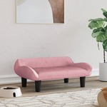 vidaXL Krevet za pse ružičasti 70 x 40 x 24 cm baršunasti