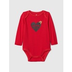 GAP Baby bodysuit made of organic cotton - Girls crvena