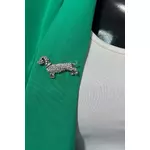 Brooch Dog A-2-21-6 silver color siva