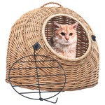 vidaXL Transporter za mačke 60 x 45 x 45 cm od prirodne vrbe