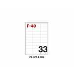 Etikete Fornax 70x25.4mm F-40 univerzalne
