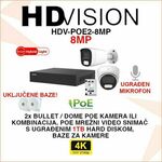 HDVISION 4K IP POE SMART HYBRID LIGHT SET SA 2 KAMERE HDV-POE2-8MP