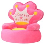 vidaXL Plišana dječja fotelja s natpisom Princess ružičasta