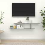 vidaXL Zidna TV polica boja hrasta 125x18x23 cm konstruirano drvo
