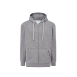 Duks s kapuljačom i zatvaračem, unisex, siva - L