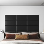 vidaXL Zidne ploče od umjetne kože 12 kom crni 60 x 30 cm 2,16 m²