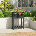 vidaXL Sadilica s policom siva 54 x 34,5 x 81 cm od masivne borovine