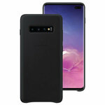 Original maskica Samsung galaxy S10 Plus Leather cover crna