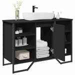 vidaXL Ormarić za umivaonik crni 91 x 35 x 60 cm konstruirano drvo
