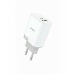 Kućni brzi punjač za mobitel MS POWER Z500 Europlug na USB Type C + USB A (Ž) 30W bijeli